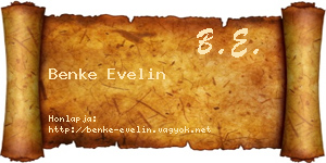 Benke Evelin névjegykártya