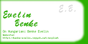 evelin benke business card